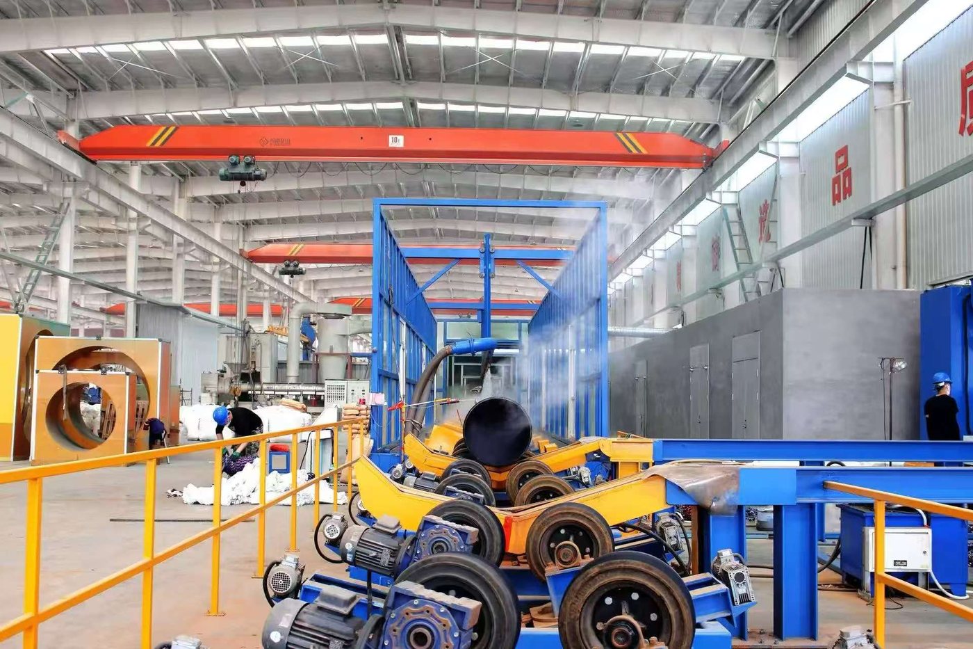 Pipe coating line